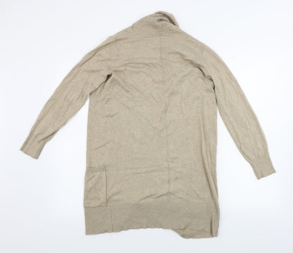 Womens UK Size XS Marks and Spencer Beige Cardigan Jumper
