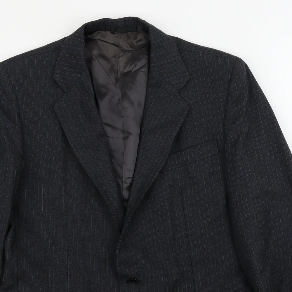 Mens UK Size 38 Preworn Regular Grey Suit Jacket