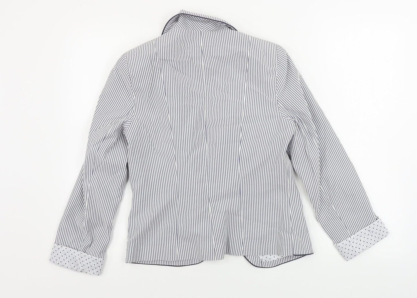 Atmosphere  Womens White Striped  Jacket Blazer Size 10