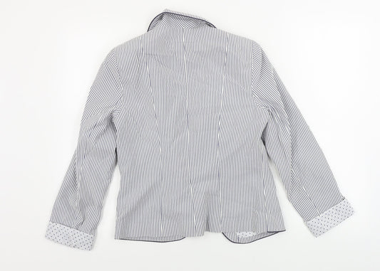Atmosphere  Womens White Striped  Jacket Blazer Size 10