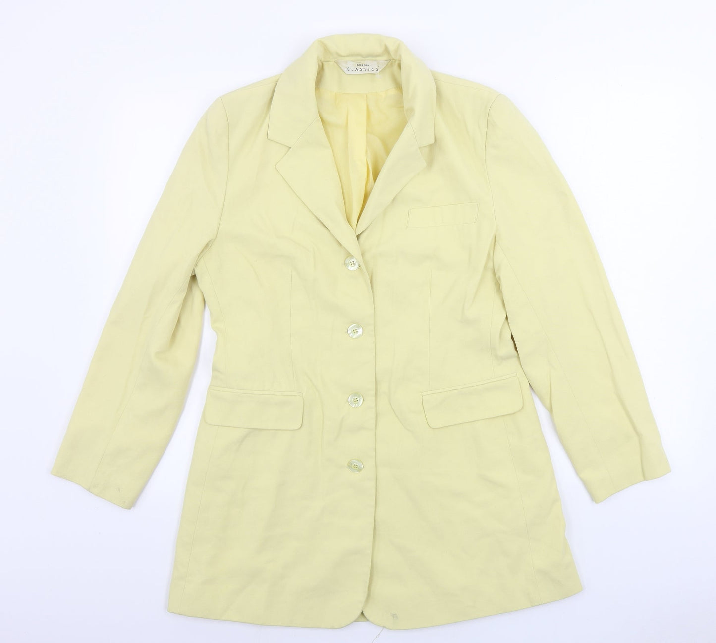 Classics Womens Yellow   Jacket Blazer Size 12