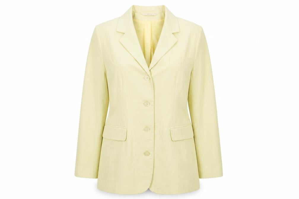 Womens UK Size 12 Classics Regular Yellow Blazer