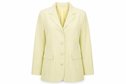 Womens UK Size 12 Classics Regular Yellow Blazer