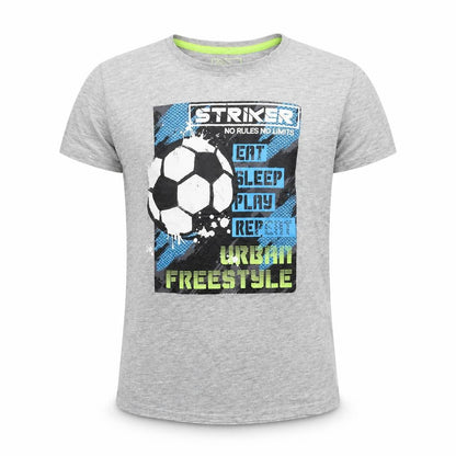 Matalan Boys Grey   Basic T-Shirt Size 10 Years  - Football