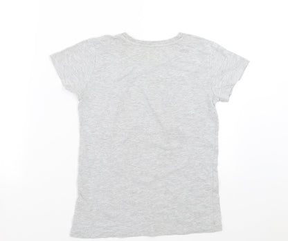 Matalan Boys Grey   Basic T-Shirt Size 10 Years  - Football