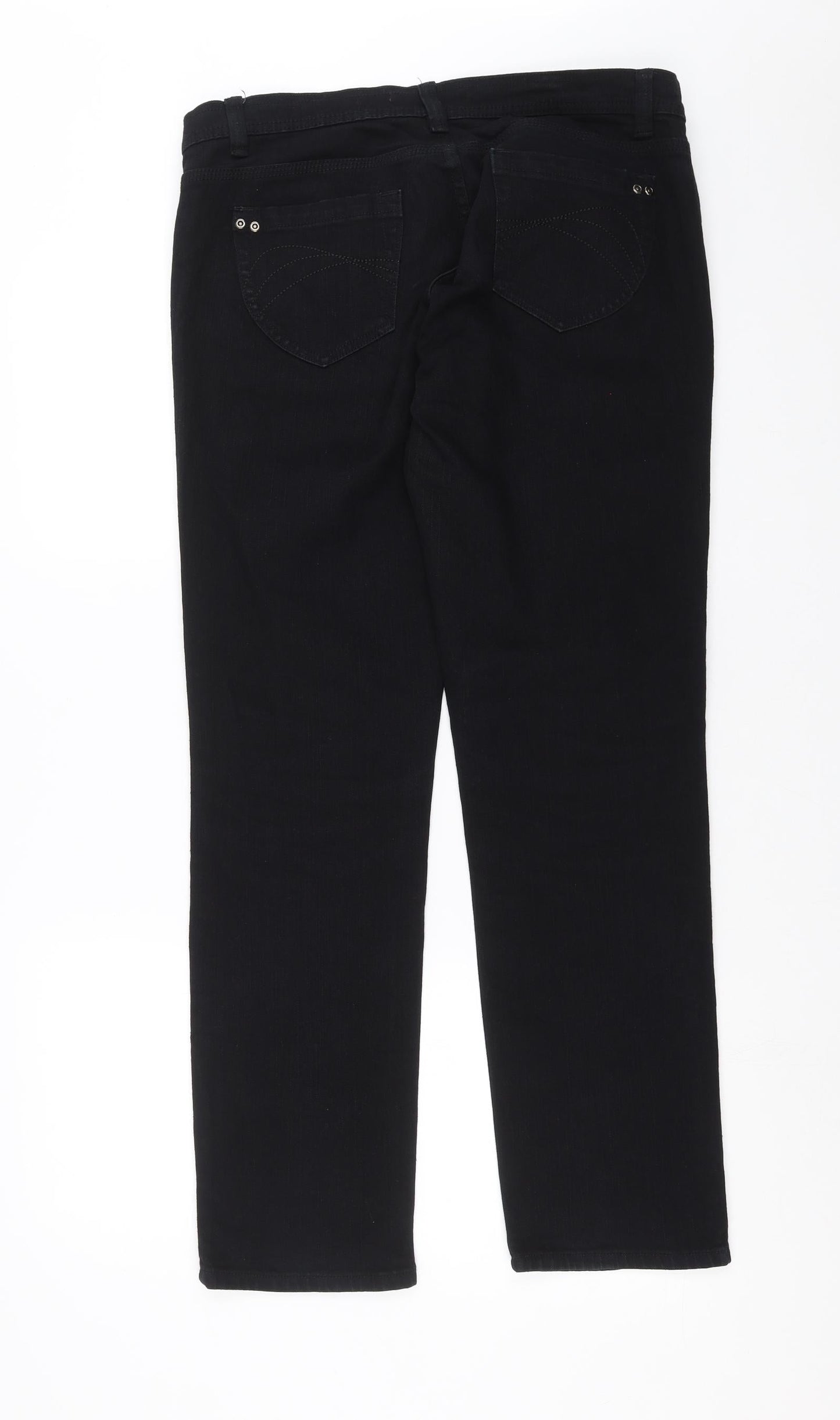 Womens UK Size 14 Disco Regular Fit Skinny Black Jeans