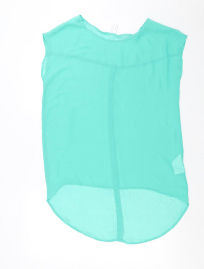 Womens UK Size M VILA Green Basic Blouse