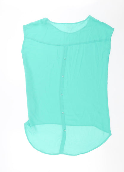 Womens UK Size M VILA Green Basic Blouse