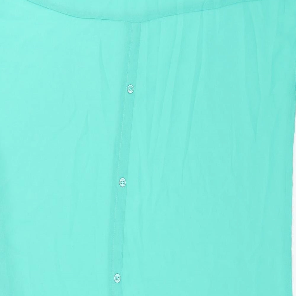 Womens UK Size M VILA Green Basic Blouse
