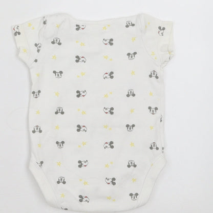 Zara Baby Baby White   Babygrow One-Piece Size 0-3 Months  - Mickey mouse