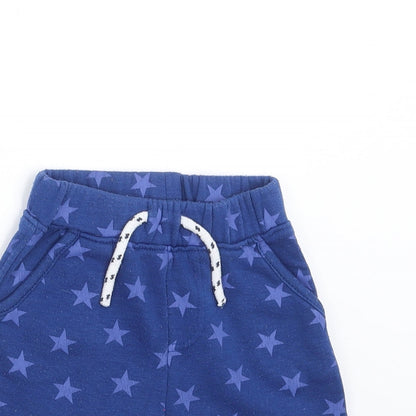 Primark Boys Blue Geometric   Trousers Size 12-18 Months  - star pattern shorts