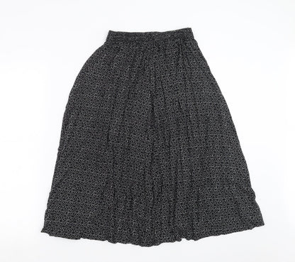 Womens UK Size 2XL Preworn Black A-Line Skirt