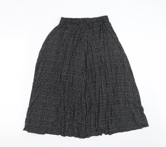 Womens UK Size 2XL Preworn Black A-Line Skirt