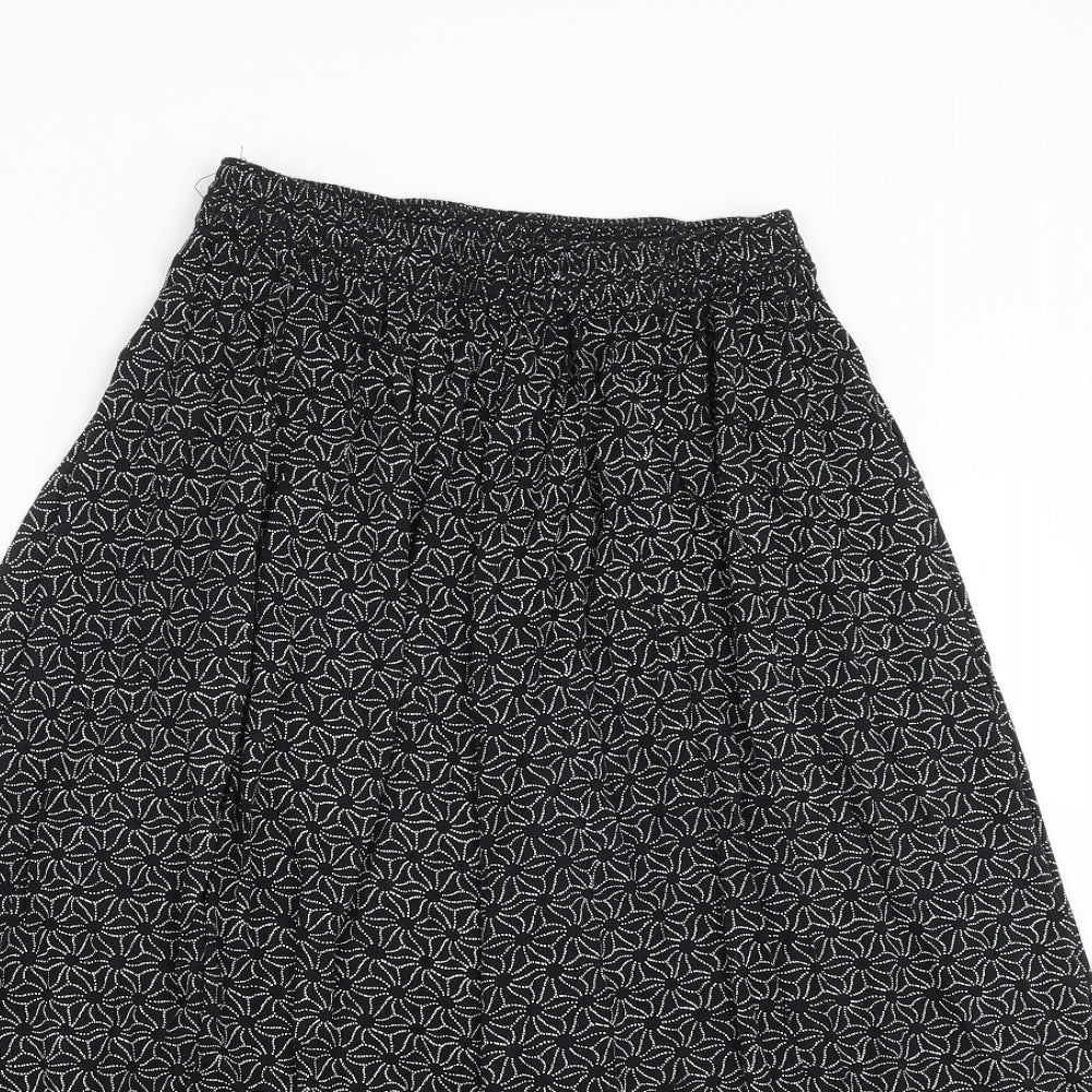 Womens UK Size 2XL Preworn Black A-Line Skirt
