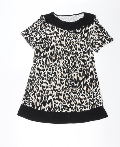 Womens UK Size 14 Preworn Black Basic T-Shirt
