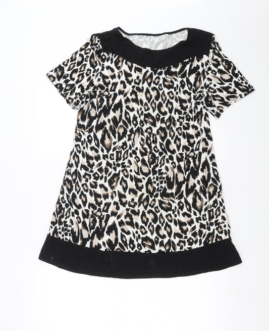 Womens UK Size 14 Preworn Black Basic T-Shirt