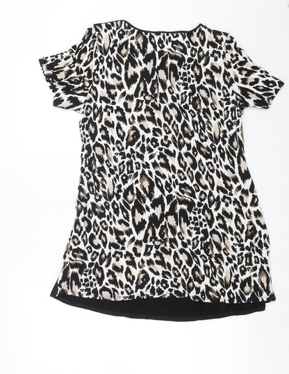 Womens UK Size 14 Preworn Black Basic T-Shirt