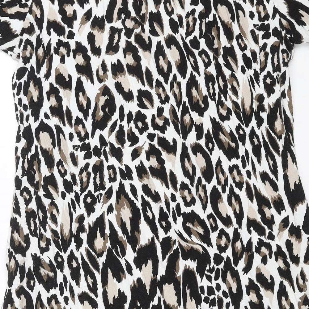 Womens UK Size 14 Preworn Black Basic T-Shirt