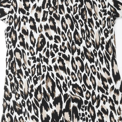 Womens UK Size 14 Preworn Black Basic T-Shirt