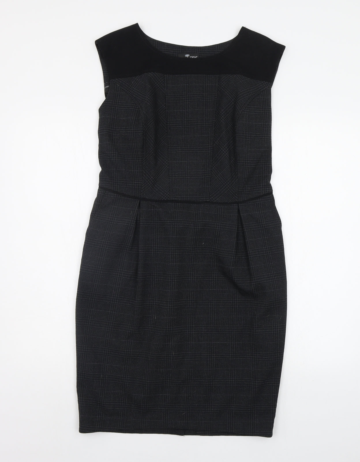 NEXT Womens Grey Check  A-Line  Size 10