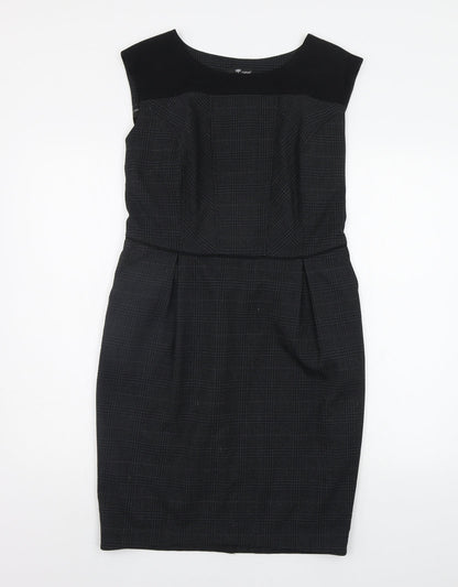 NEXT Womens Grey Check  A-Line  Size 10