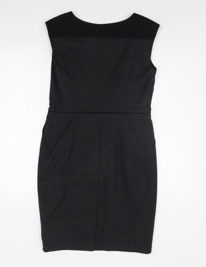 NEXT Womens Grey Check  A-Line  Size 10