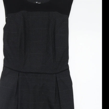 NEXT Womens Grey Check  A-Line  Size 10