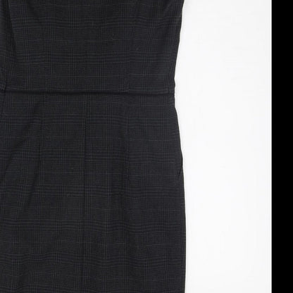 NEXT Womens Grey Check  A-Line  Size 10