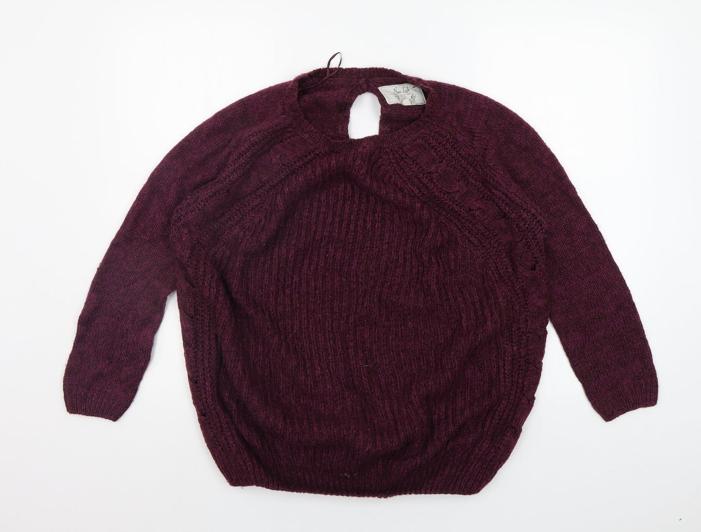 Womens UK Size M New Look Purple Pullover Jumper