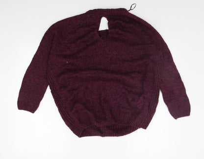 Womens UK Size M New Look Purple Pullover Jumper
