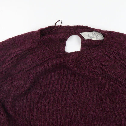 Womens UK Size M New Look Purple Pullover Jumper