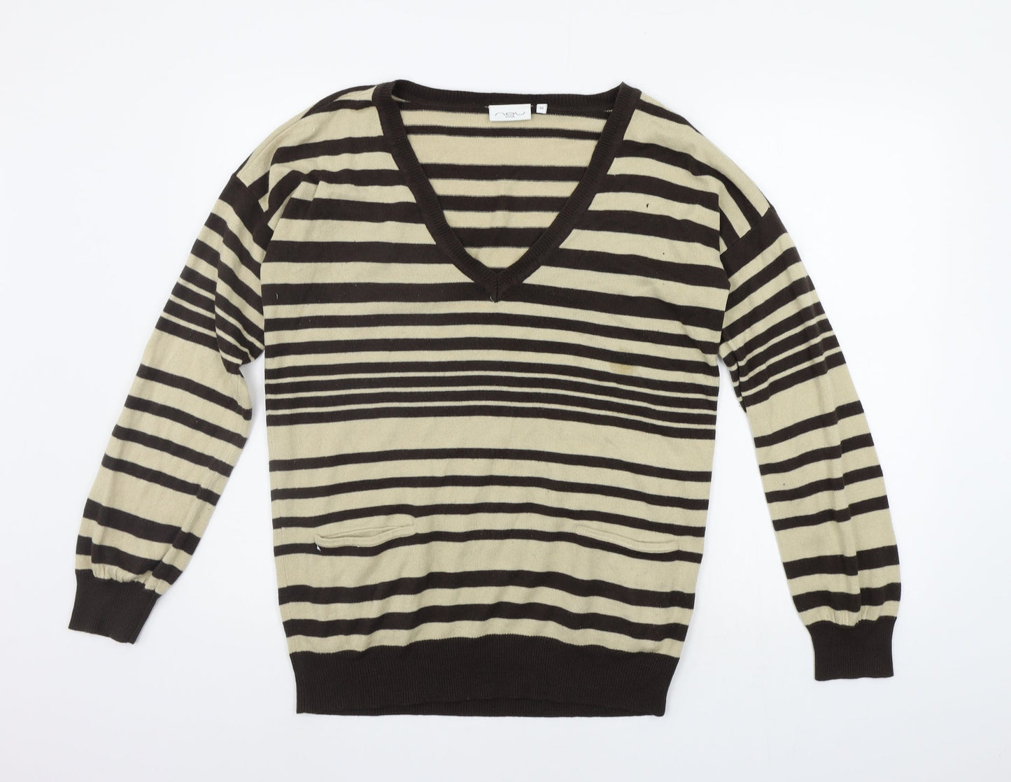 Womens UK Size 10 New Look Beige Pullover Jumper