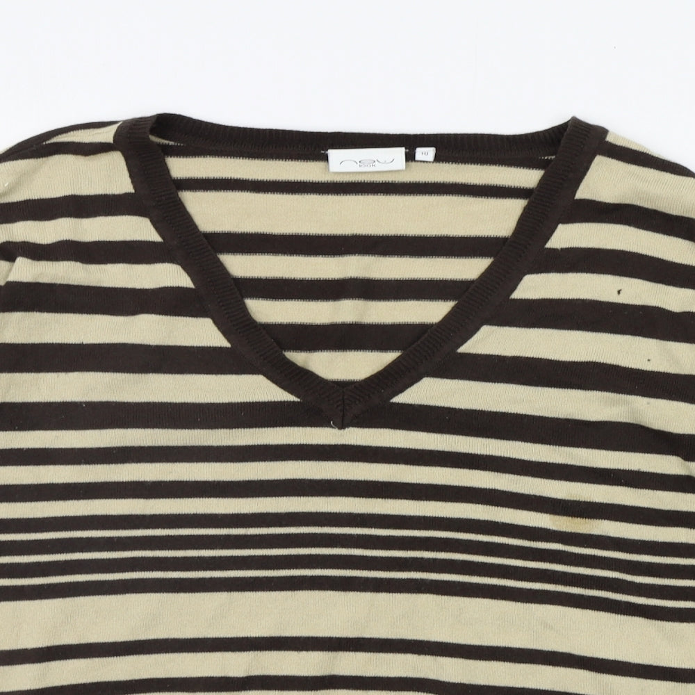 Womens UK Size 10 New Look Beige Pullover Jumper