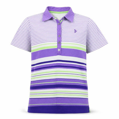 Dash Mens Purple Striped   Polo Size 16