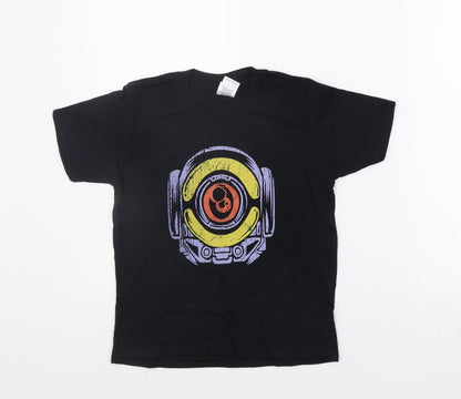 Gildan Girls Black   Basic T-Shirt Size S