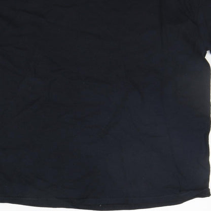Gildan Boys Black   Basic T-Shirt Size L