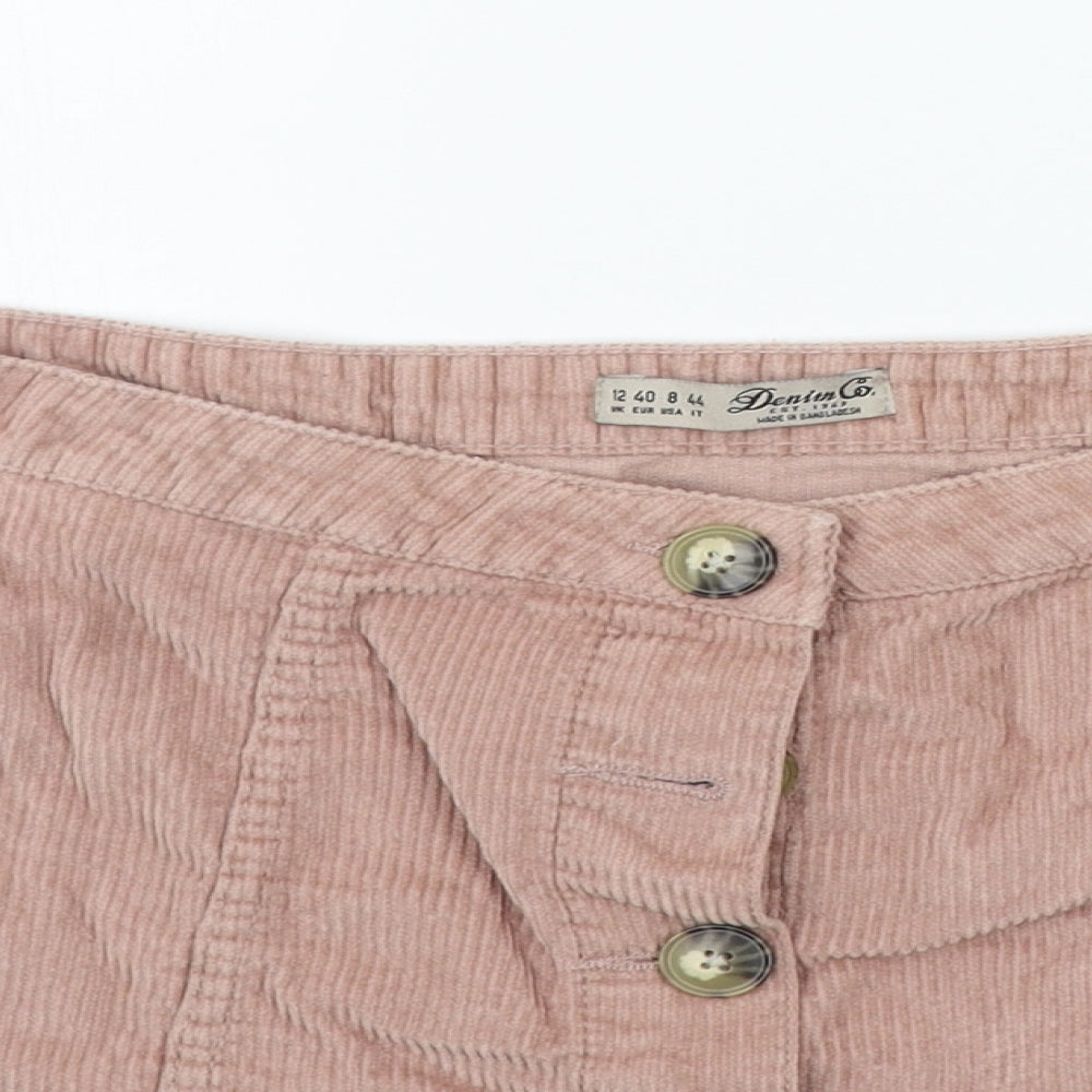 deniem co Womens Beige   A-Line Skirt Size 12