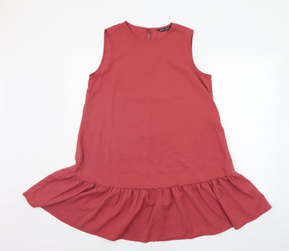 SheIn Womens Pink Houndstooth  A-Line  Size S