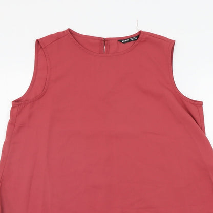 SheIn Womens Pink Houndstooth  A-Line  Size S