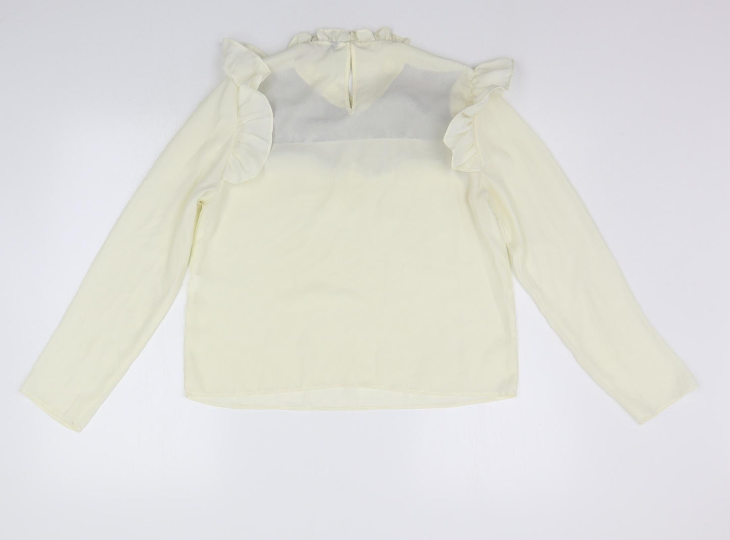 Zara Womens Yellow Geometric  Basic Blouse Size S