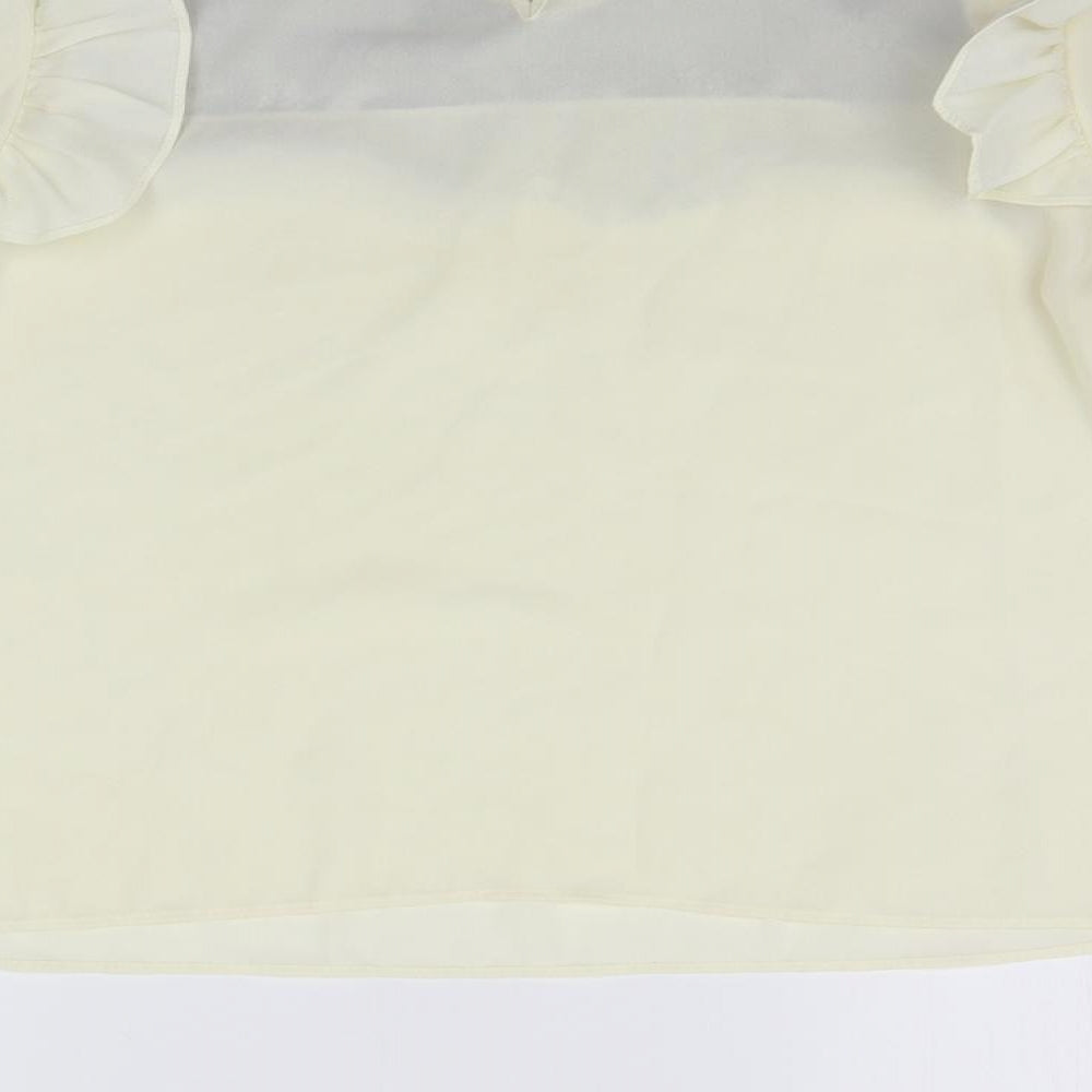 Zara Womens Yellow Geometric  Basic Blouse Size S