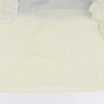 Zara Womens Yellow Geometric  Basic Blouse Size S
