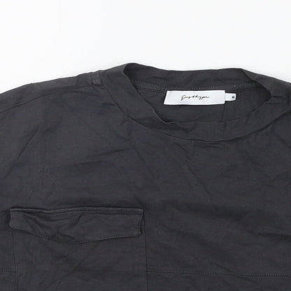 Womens UK Size 8 Preworn Grey Basic T-Shirt