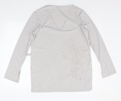 Womens UK Size 12 Misspap Grey Basic T-Shirt