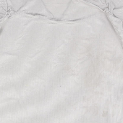 Womens UK Size 12 Misspap Grey Basic T-Shirt