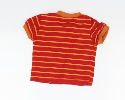 Pitter Patter Baby Red Striped  Basic T-Shirt Size 3-6 Months