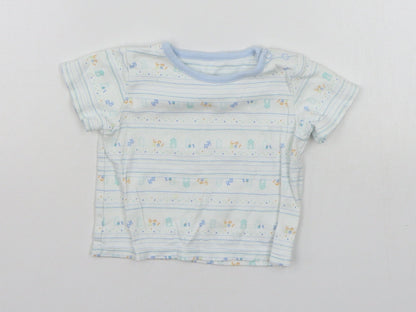 Marks and Spencer Baby White Geometric  Basic T-Shirt Size 3-6 Months
