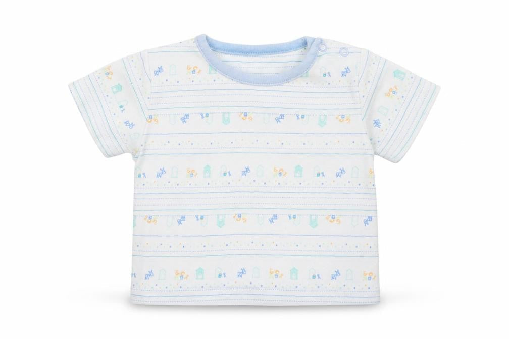Marks and Spencer Baby White Geometric  Basic T-Shirt Size 3-6 Months