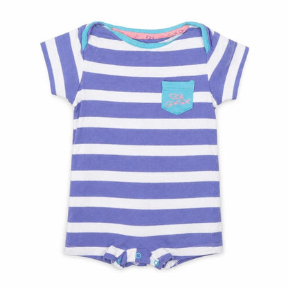 Marks & Spencer Baby Purple Striped  Babygrow One-Piece Size 0-3 Months