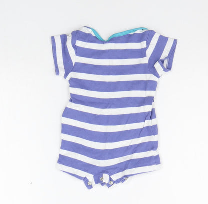 Marks and Spencer Baby Purple Striped  Babygrow One-Piece Size 0-3 Months
